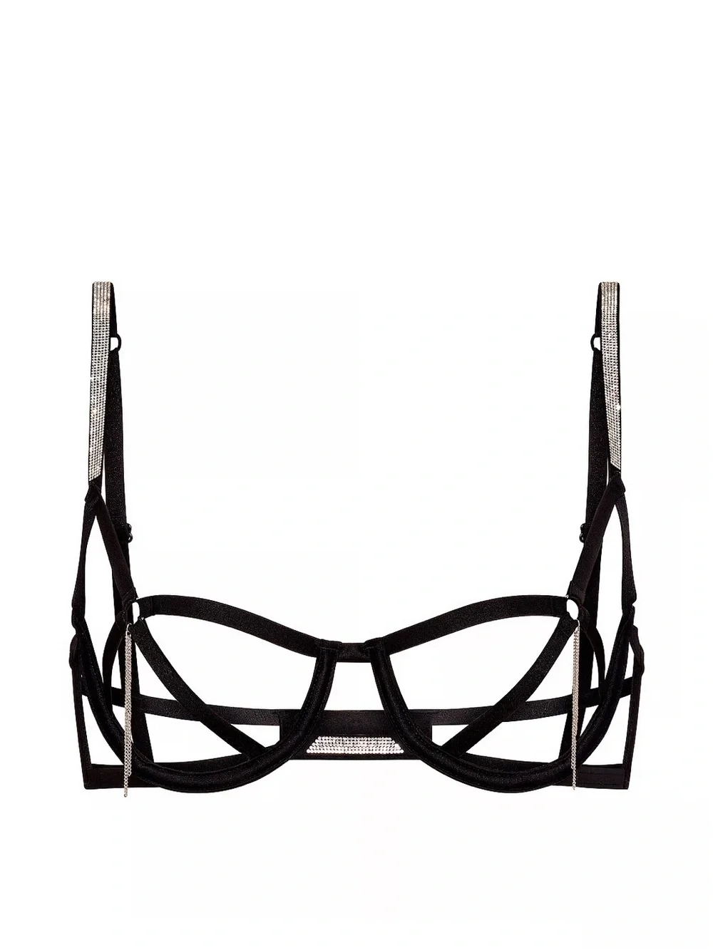 Victoria Secret VERY SEXY Shine Strappy Peekaboo Balconette Bra M-DD
